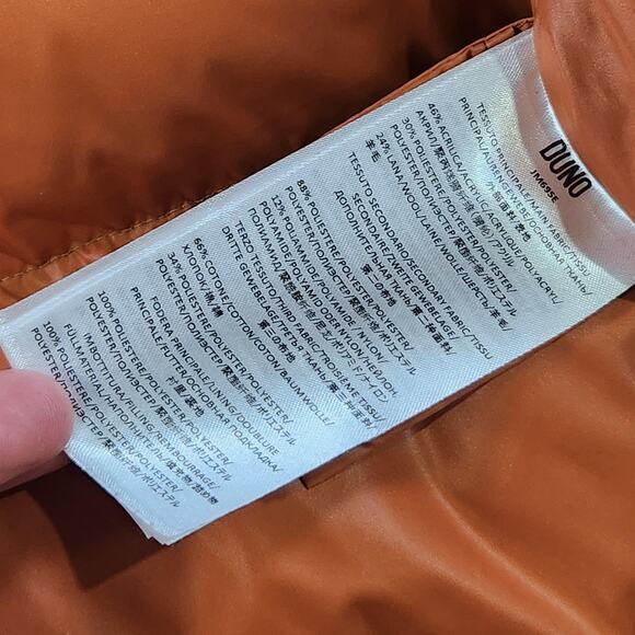 Duno Jacket Mens L? Brown Plaid Hooded Puffer Winter Coat Down Insulated Warm - Picture 15 of 16